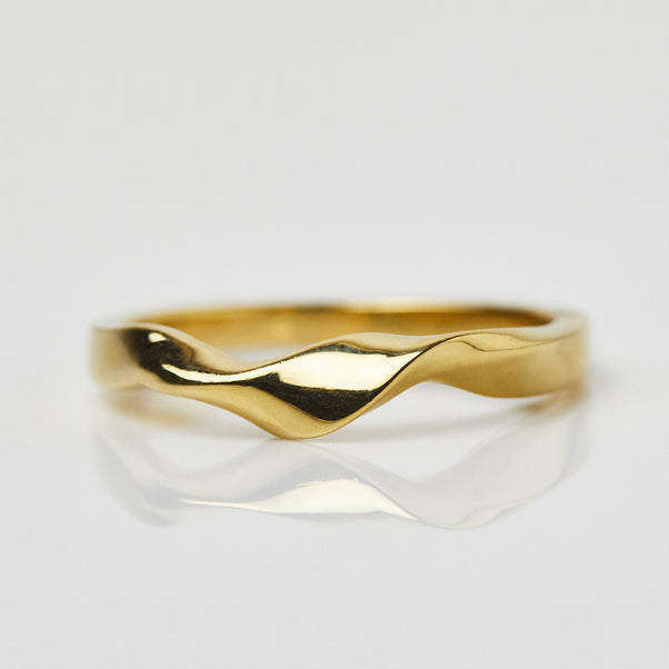 Carrie elizabeth twist ring in 14k gold vermeil 