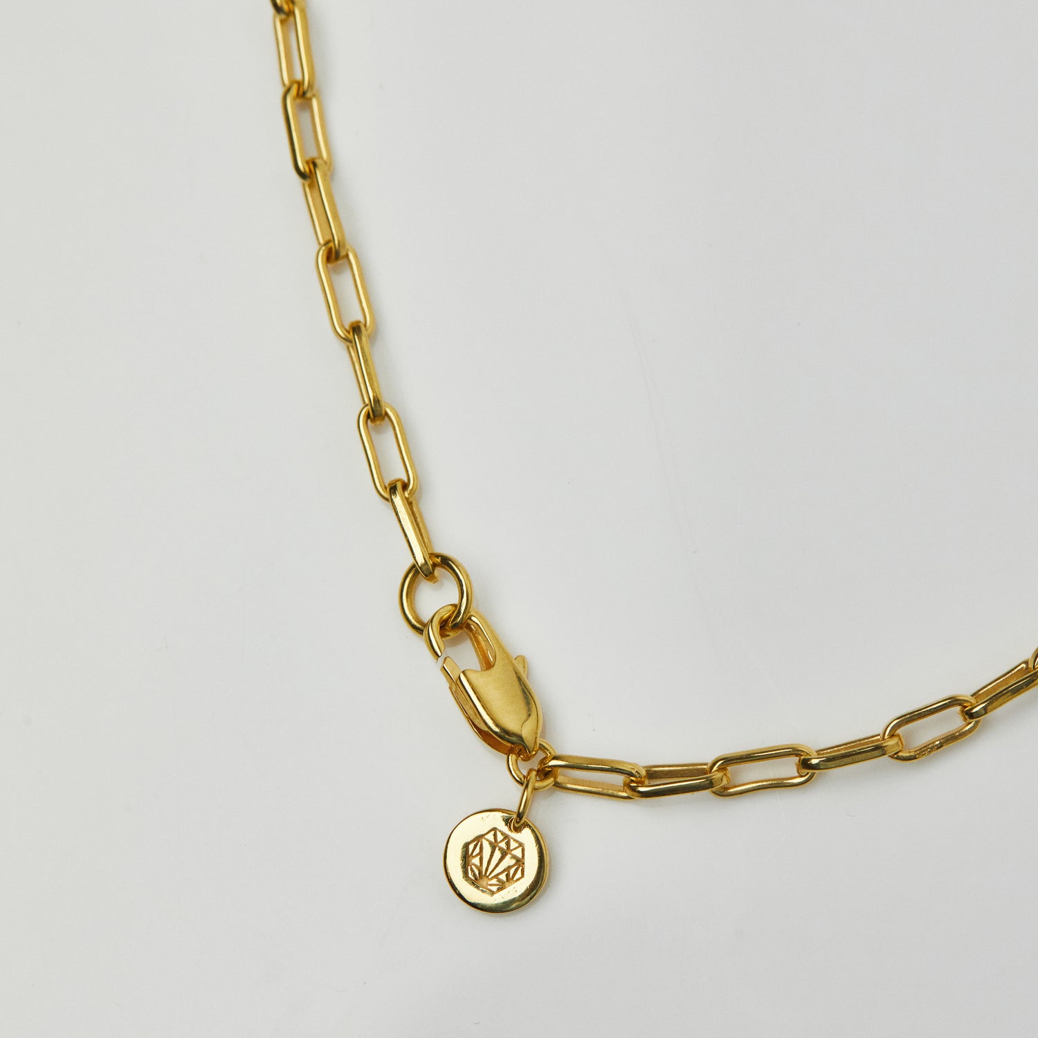 carrie elizabeth link chain with morganite cz pendant