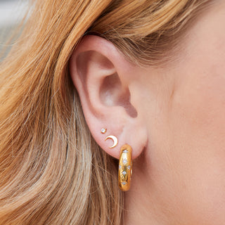 Carrie elizabeth celestial cz hoop earrings in gold vermeiCarrie elizabeth celestial cz hoop earrings in gold vermei