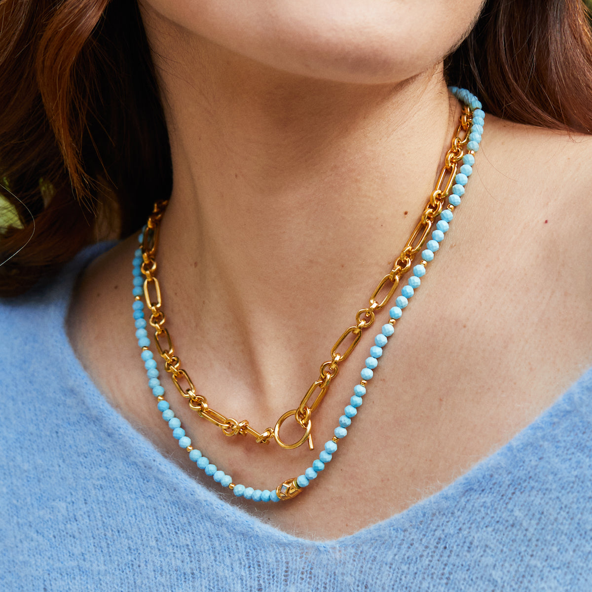 carrie elizabeth turquoise beaded opal necklace