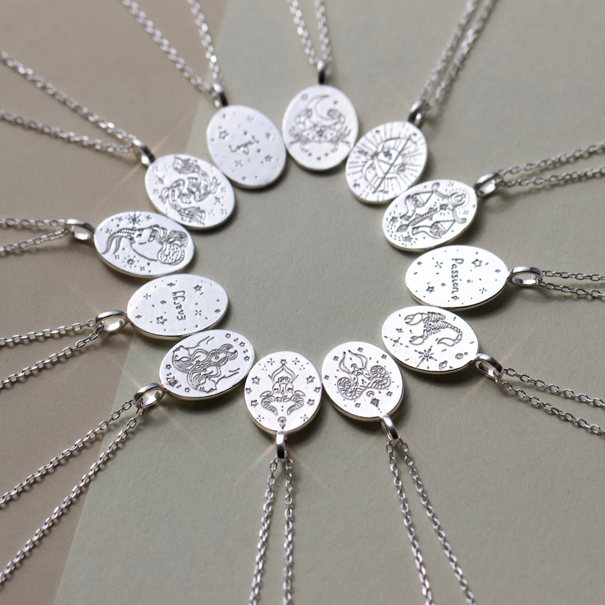 Star sign sale coin necklace