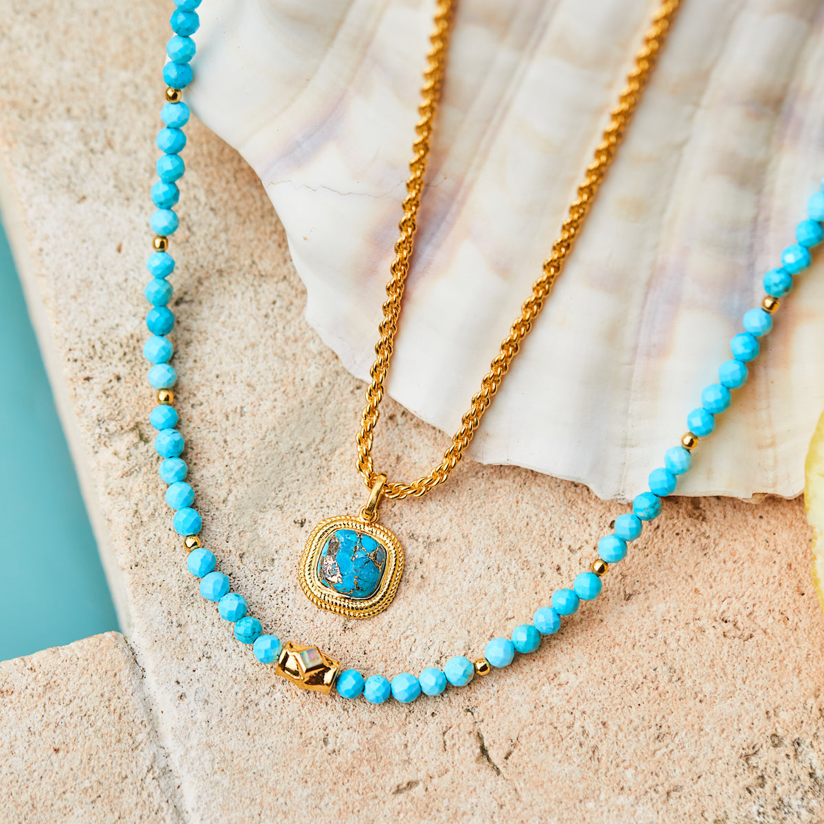Handmade Turquoise and Silver Beaded Necklace. – Smithsonia