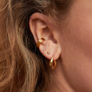 Carrie elizabeth organic wave hoop earrings