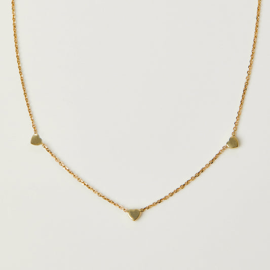 carrie elizabeth heart charm necklace in solid 9k gold