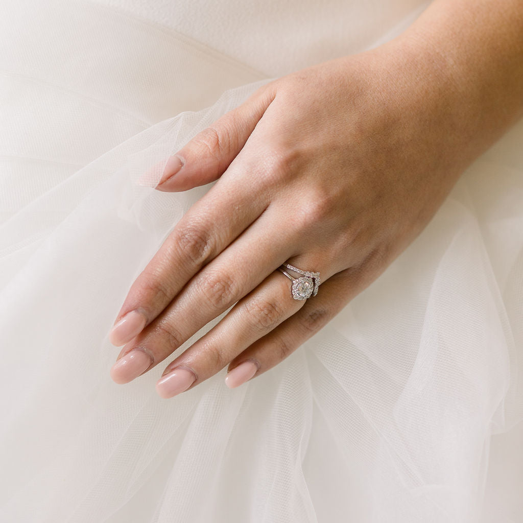 Flora Moissanite & Diamond Cluster Ring