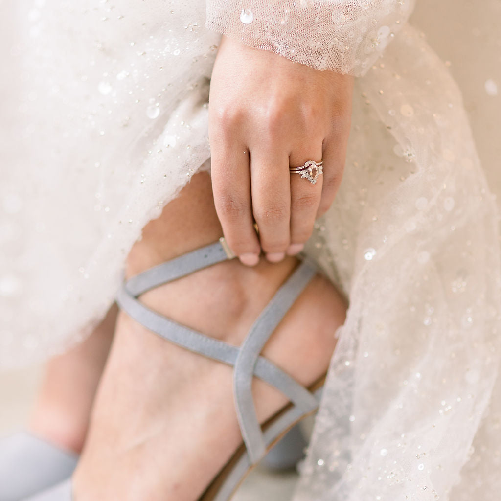 Penelope Morganite & Diamond Ring Set