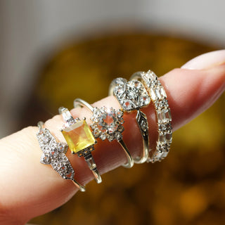 carrie elizabeth white topaz baguette solid gold ring 