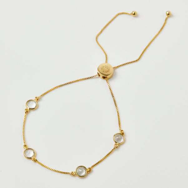 Dainty Semi Precious Stone Bracelet In Gold Vermeil - Bracelet - Carrie Elizabeth