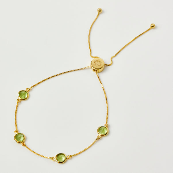 Dainty Semi Precious Stone Bracelet In Gold Vermeil - Bracelet - Carrie Elizabeth