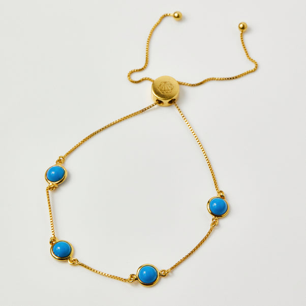 Dainty Semi Precious Stone Bracelet In Gold Vermeil - Bracelet - Carrie Elizabeth