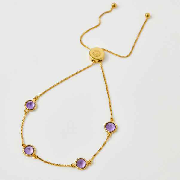 Dainty Semi Precious Stone Bracelet In Gold Vermeil - Bracelet - Carrie Elizabeth