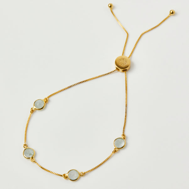 Dainty Semi Precious Stone Bracelet In Gold Vermeil - Bracelet - Carrie Elizabeth