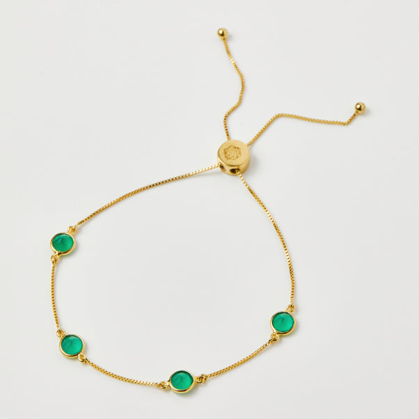 Dainty Semi Precious Stone Bracelet In Gold Vermeil - Bracelet - Carrie Elizabeth