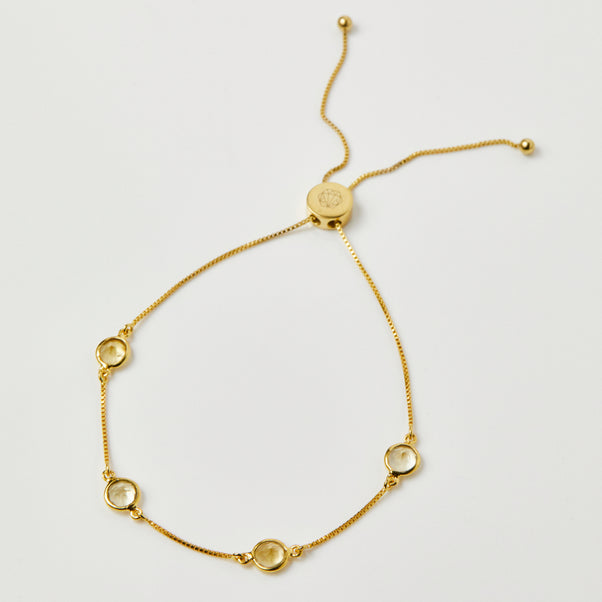 Dainty Semi Precious Stone Bracelet In Gold Vermeil - Bracelet - Carrie Elizabeth