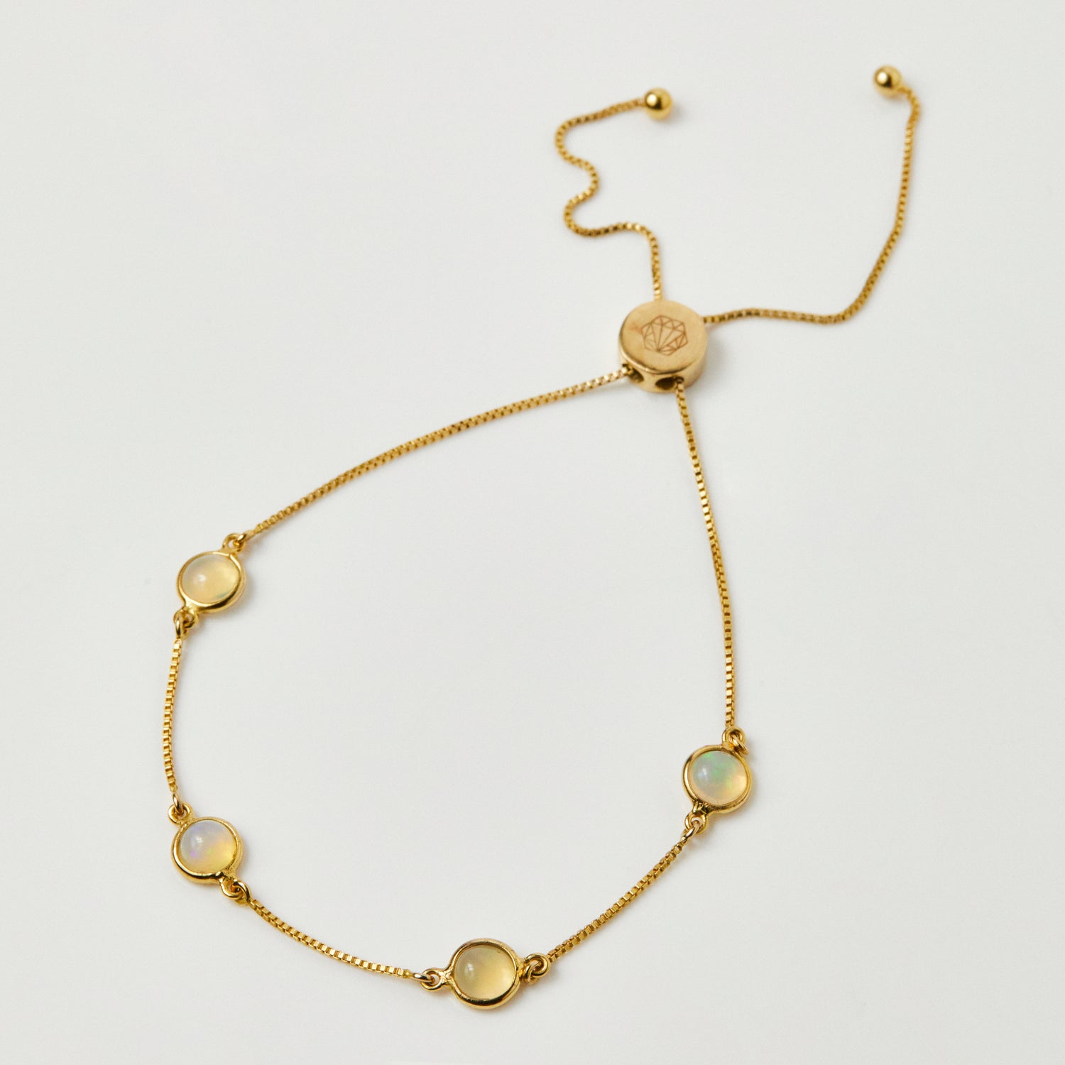 Dainty Semi Precious Stone Bracelet In Gold Vermeil - Bracelet - Carrie Elizabeth