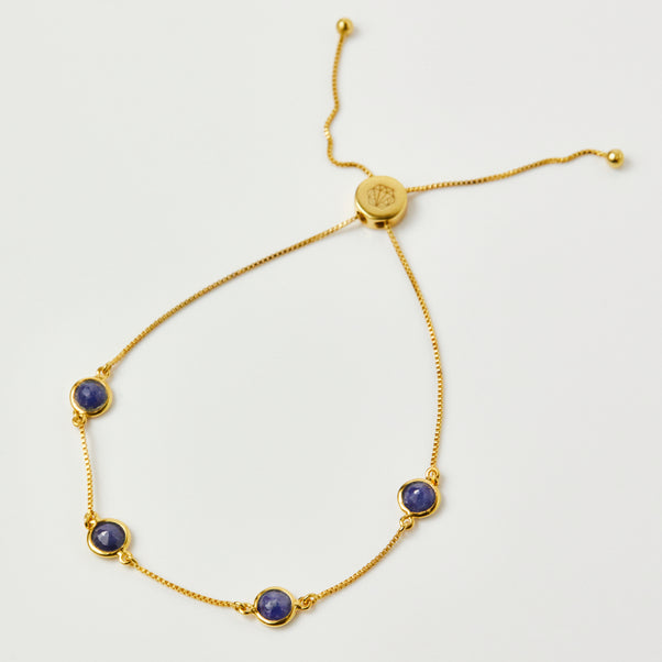 Dainty Semi Precious Stone Bracelet In Gold Vermeil - Bracelet - Carrie Elizabeth