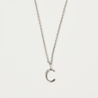 Delicate Initial Pendant in Sterling Silver - necklace - Carrie Elizabeth