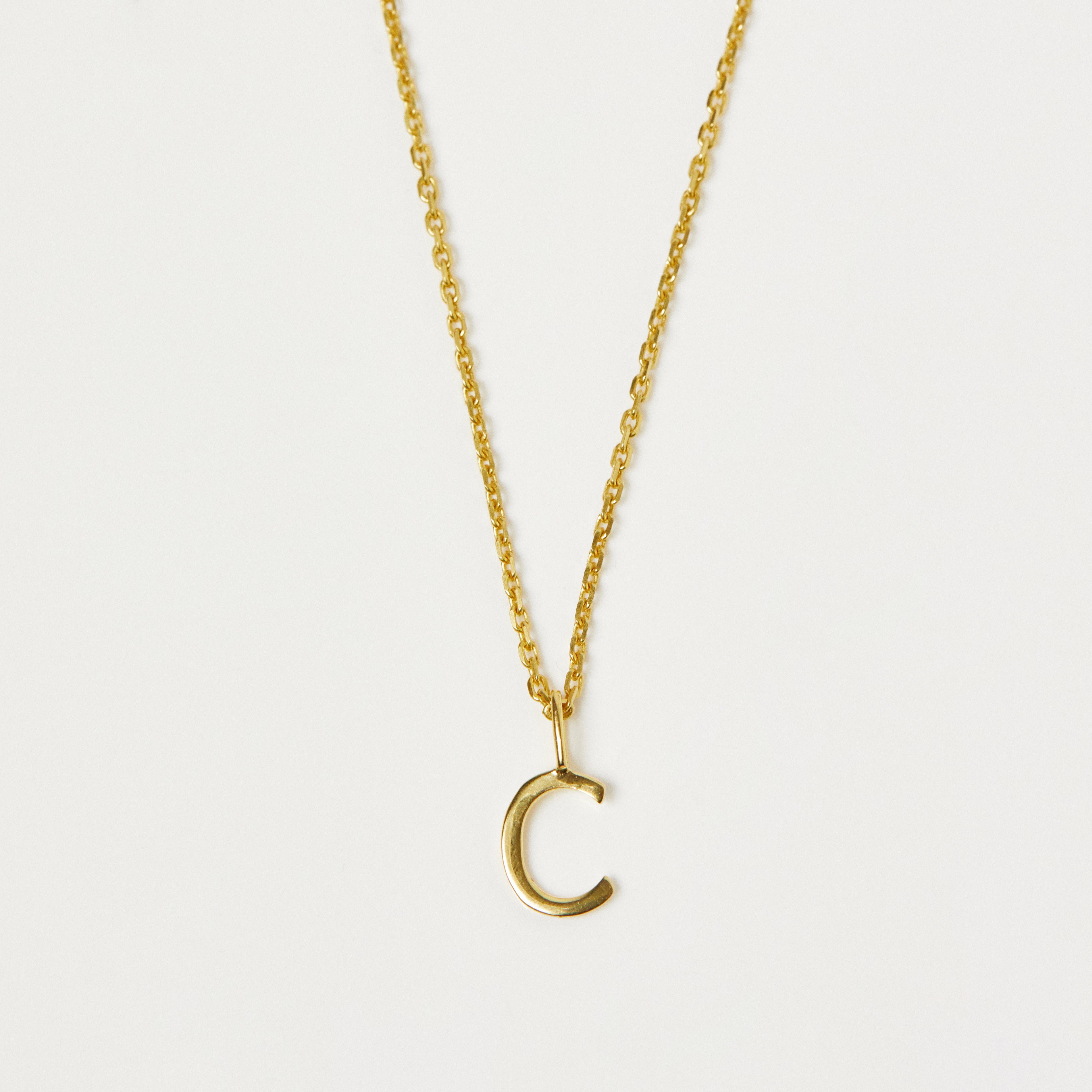 Gold Initial Necklace Pendant - Delicate Initial Necklace – Carrie ...