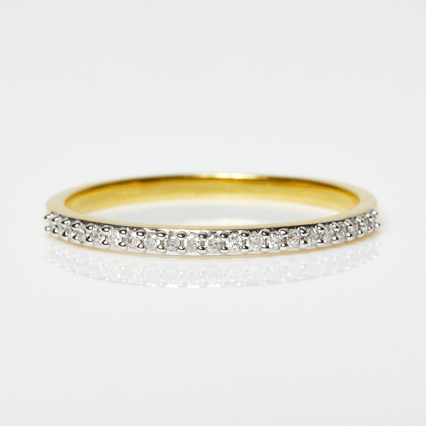 Diamond Pave Eternity Band In 9k Solid Gold - Ring - Carrie Elizabeth