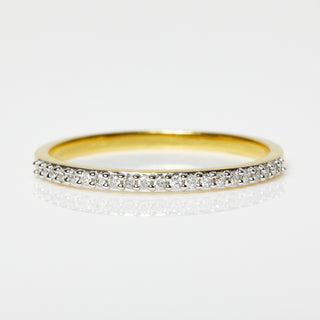 Diamond Pave Eternity Band in 14k Gold Vermeil - Ring - Carrie Elizabeth