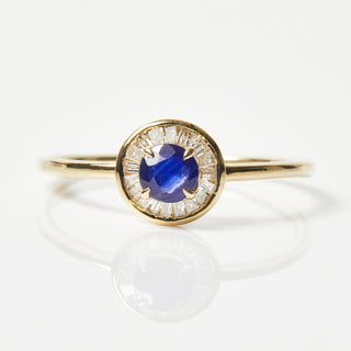 Evil Eye Sapphire and Diamond Ring In 9k Solid Yellow Gold - Ring - Carrie Elizabeth