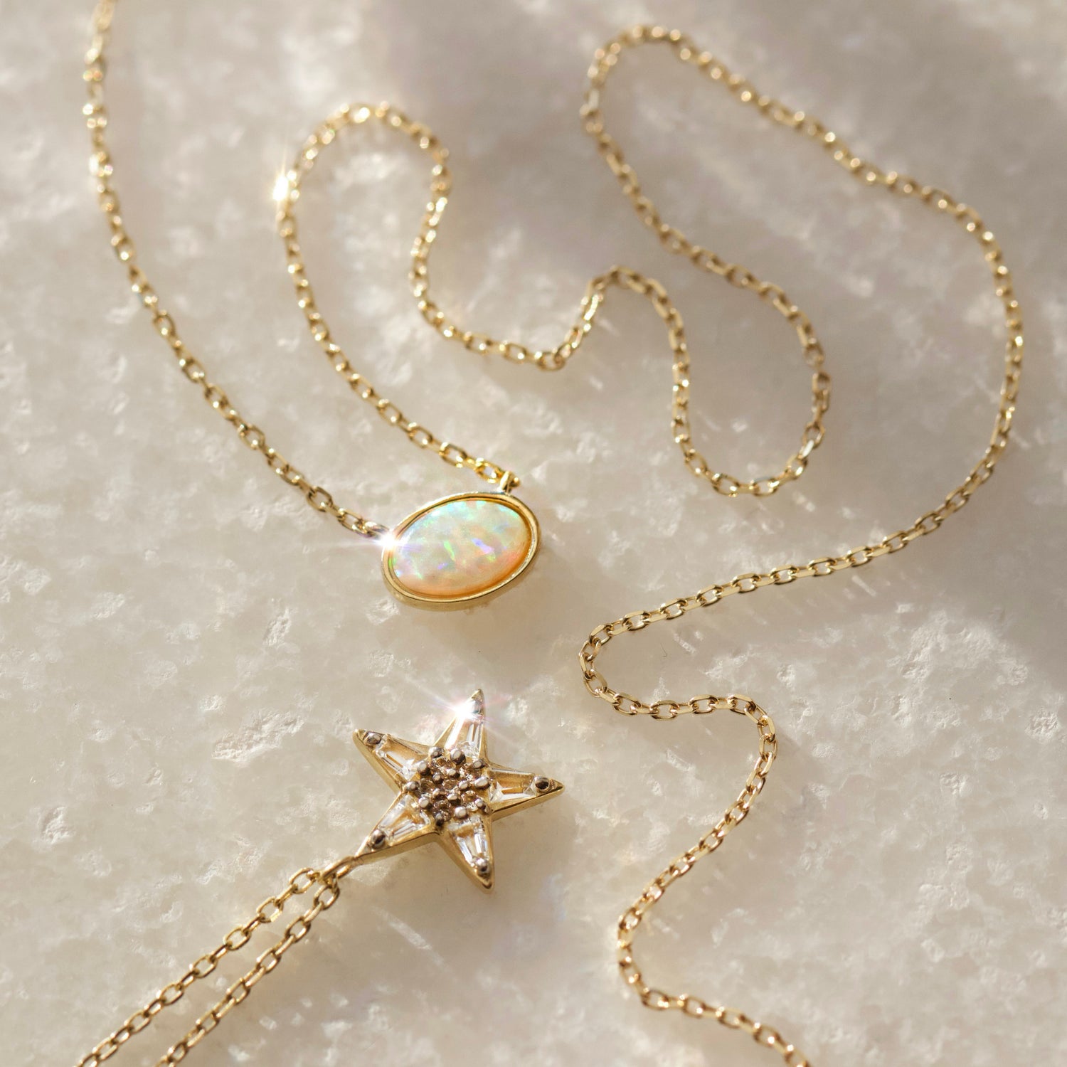 carrie elizabeth opal necklace in 9k solid gold