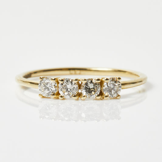 Full Cut Diamond Ring In 9k Solid Yellow Gold - Ring - Carrie Elizabeth