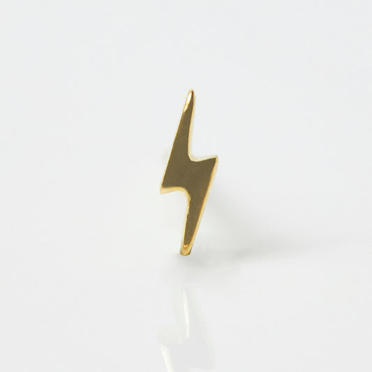 Lightning Bolt Earring In 9k Solid Gold - Earrings - Carrie Elizabeth