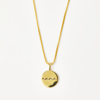 Mama Coin Necklace In Gold Vermeil - Necklace - Carrie Elizabeth