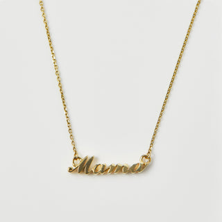 Mama Necklace In 9K Solid Gold - Necklace - Carrie Elizabeth