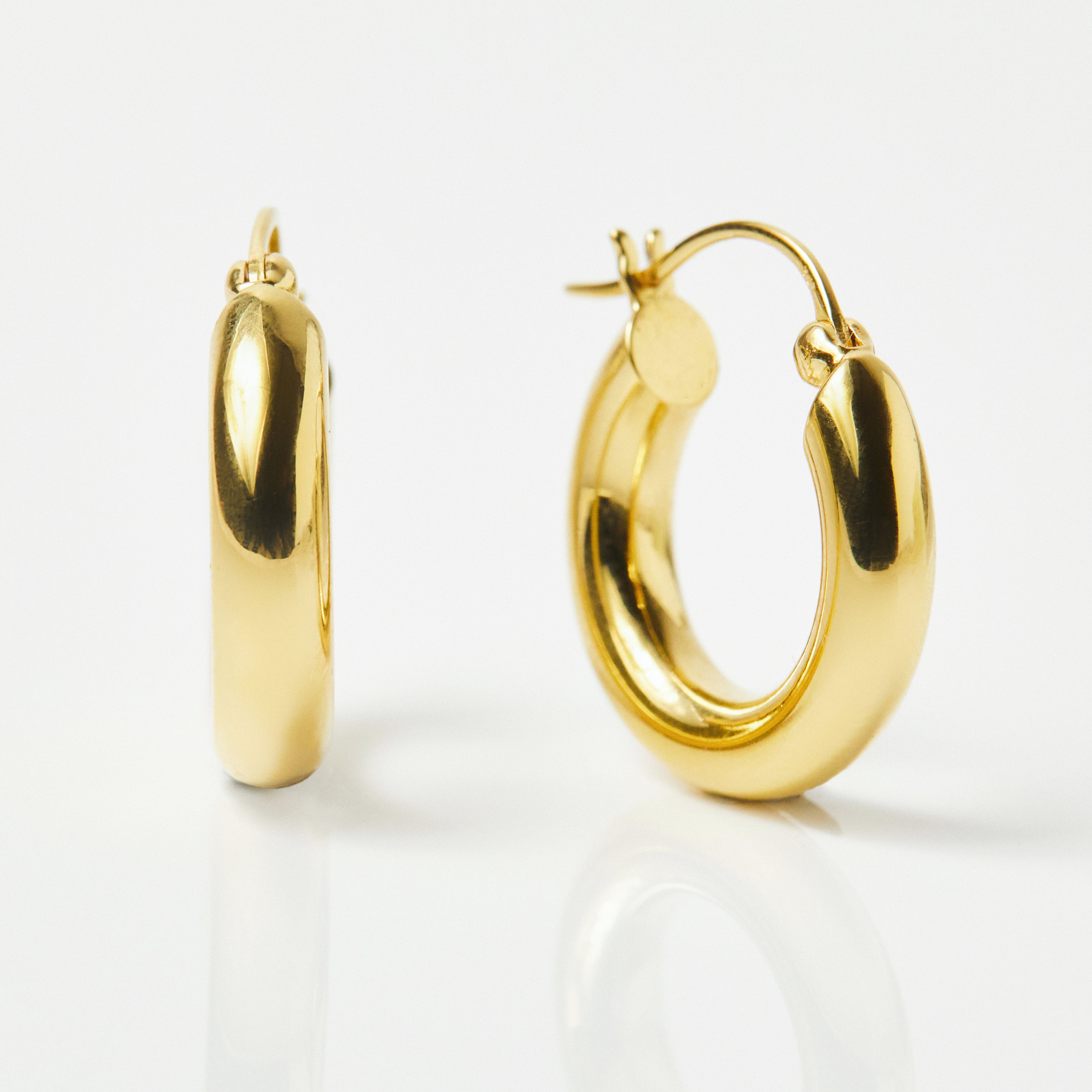 Small Chunky Gold Hoop Earrings | Fruugo US