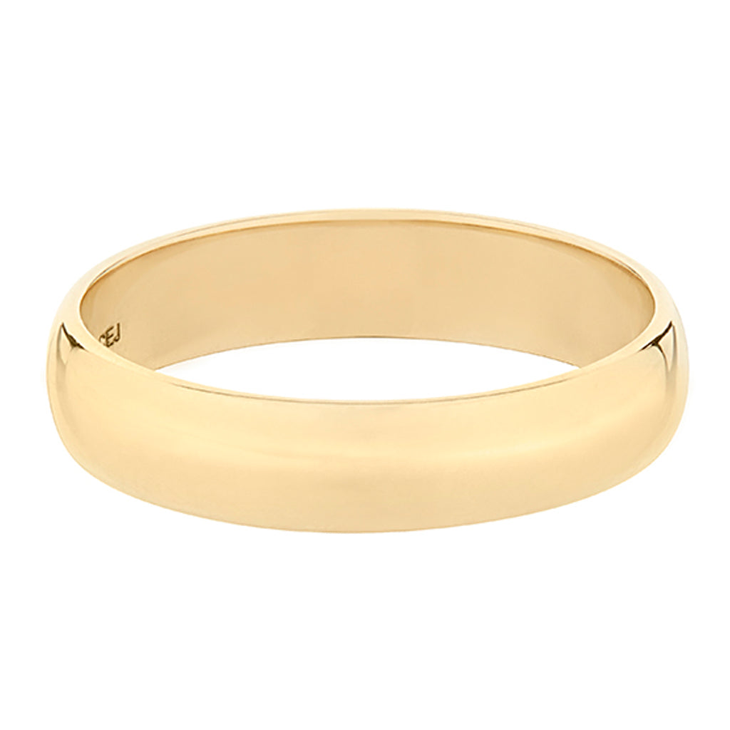 Men's Wedding Band In 14k Solid Yellow Gold - Ring - Carrie Elizabeth