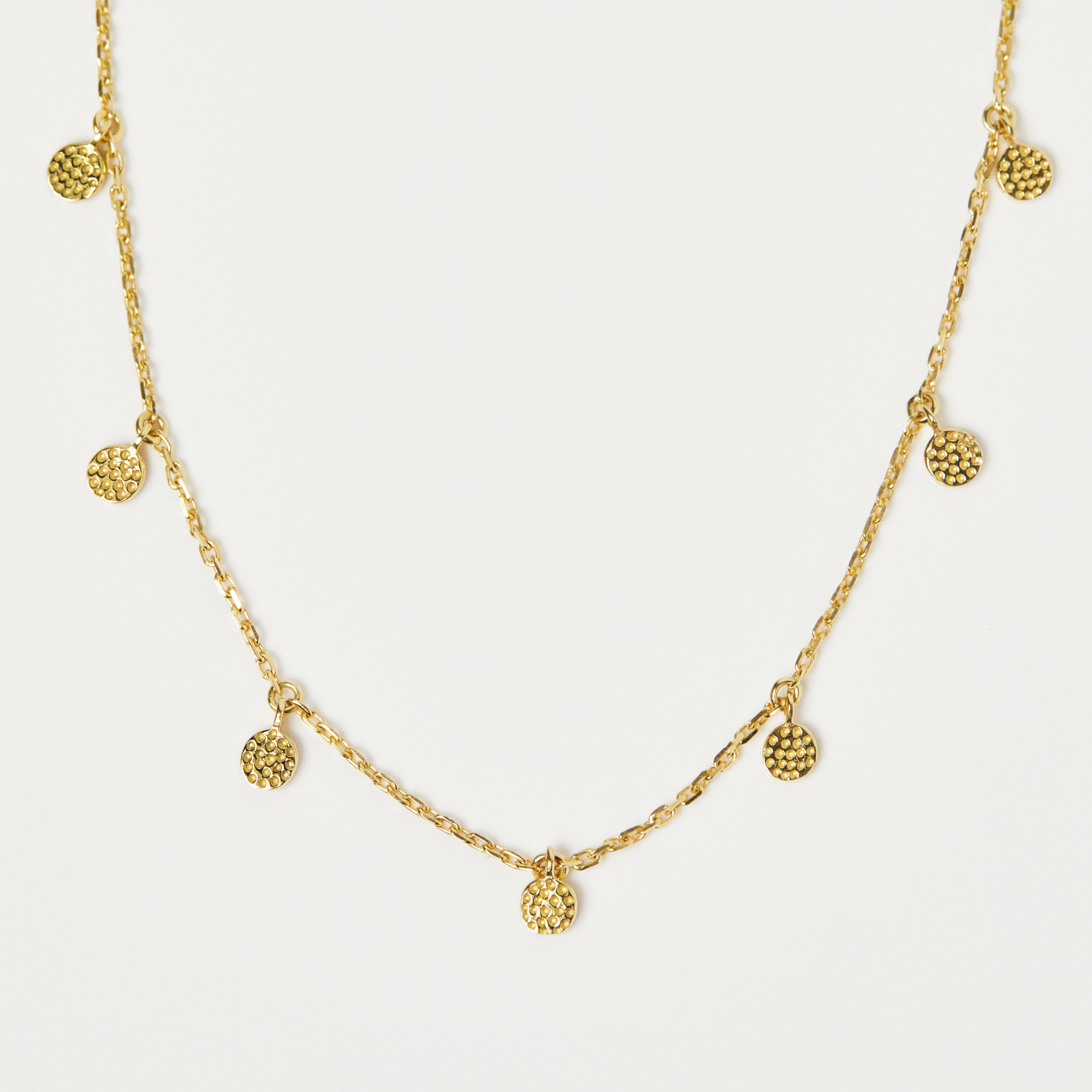 Gold Coin Medallion Long Necklace, Dainty Gold Necklace – AMYO Jewelry