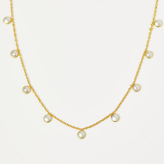 Pearl Droplet Necklace In Gold Vermeil - NECKLACE - Carrie Elizabeth