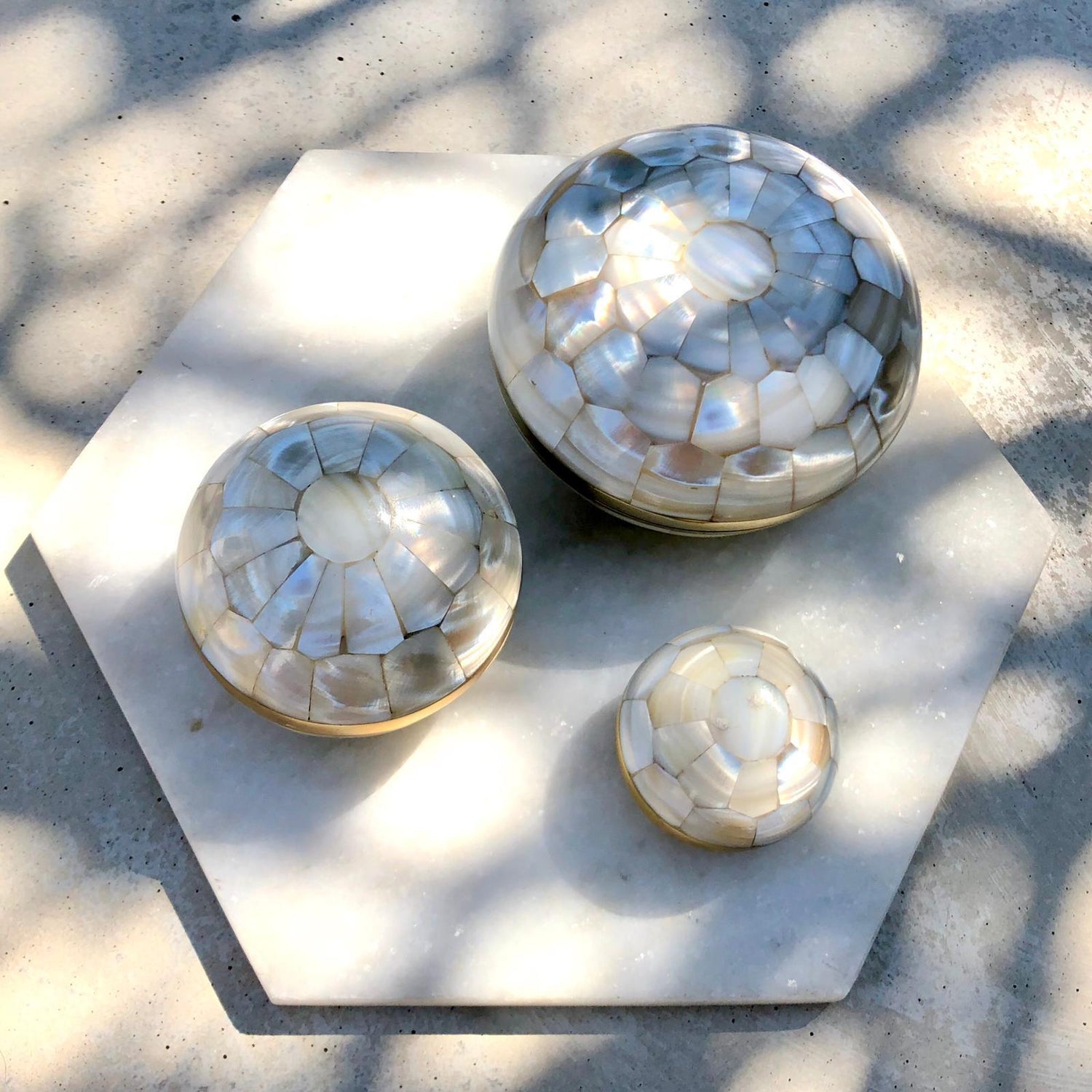 Small Mother Of Pearl Trinket Pot Gift Card Carrie Elizabeth 