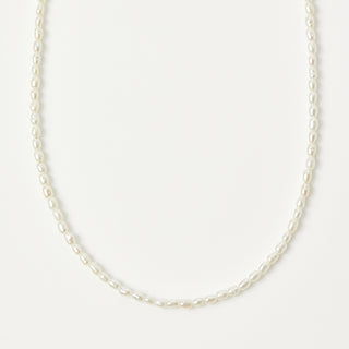 Rice Pearl Beaded Necklace In Gold Vermeil - Necklace - Carrie Elizabeth