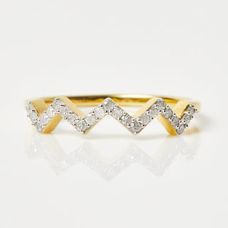 Saskia Zag Diamond Ring In 14k Gold Vermeil