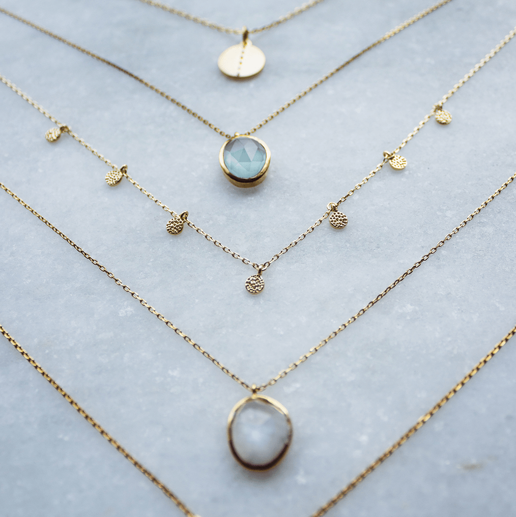 Semi Precious Moonstone Necklace Carrie Elizabeth