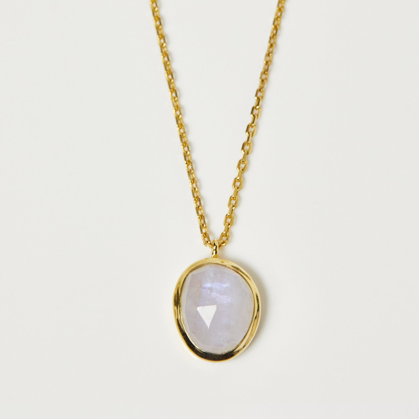 Semi Precious Moonstone Pendant In Gold Vermeil - Necklace - Carrie Elizabeth
