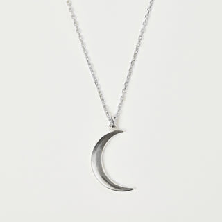 Sterling Silver New Moon Pendant - Necklace - Carrie Elizabeth