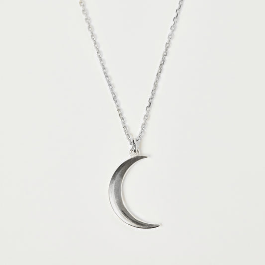 Sterling Silver New Moon Pendant - Necklace - Carrie Elizabeth