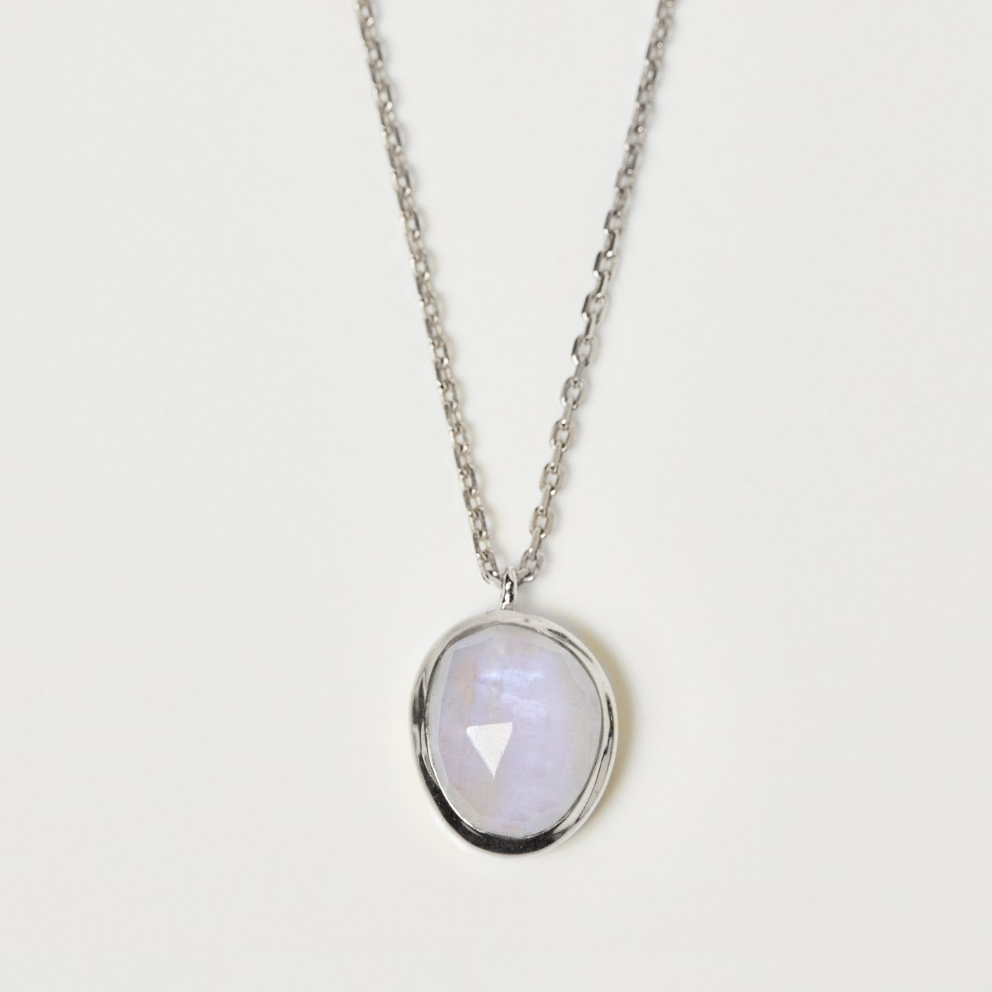 Antique Silver Guilt Moonstone Necklace — Gembank1973