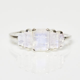Sterling Silver Moonstone Deco Ring - Ring - Carrie Elizabeth