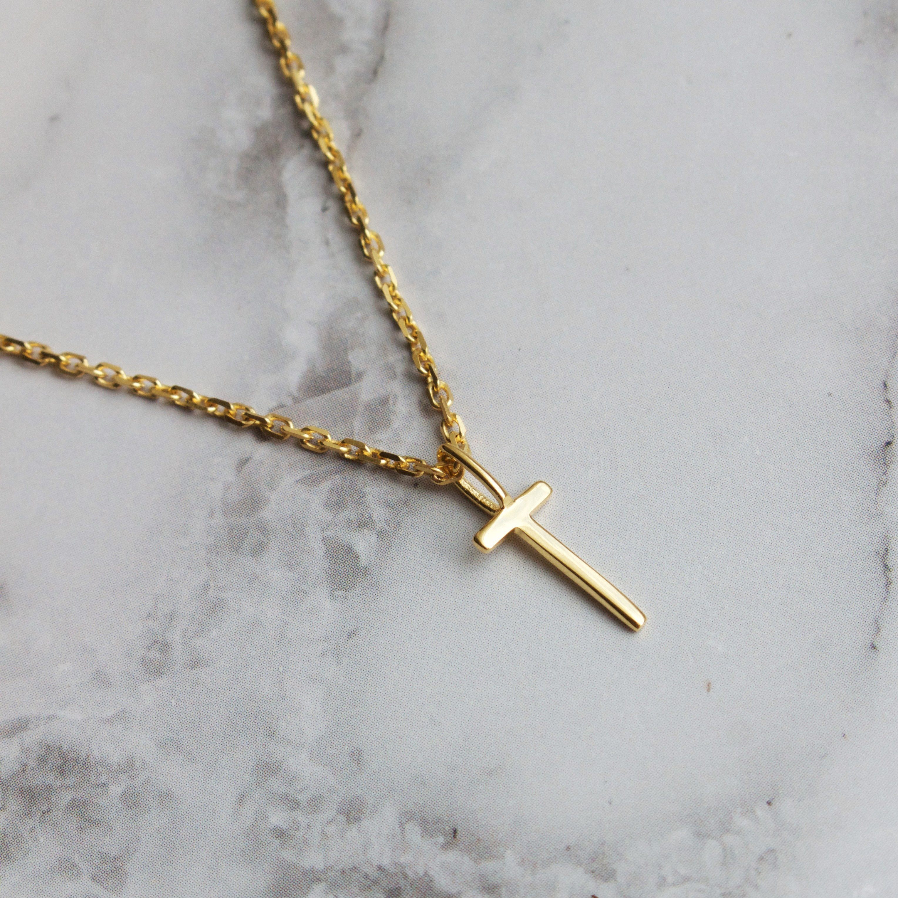 Gold Initial Necklace Pendant Delicate Initial Necklace – Carrie