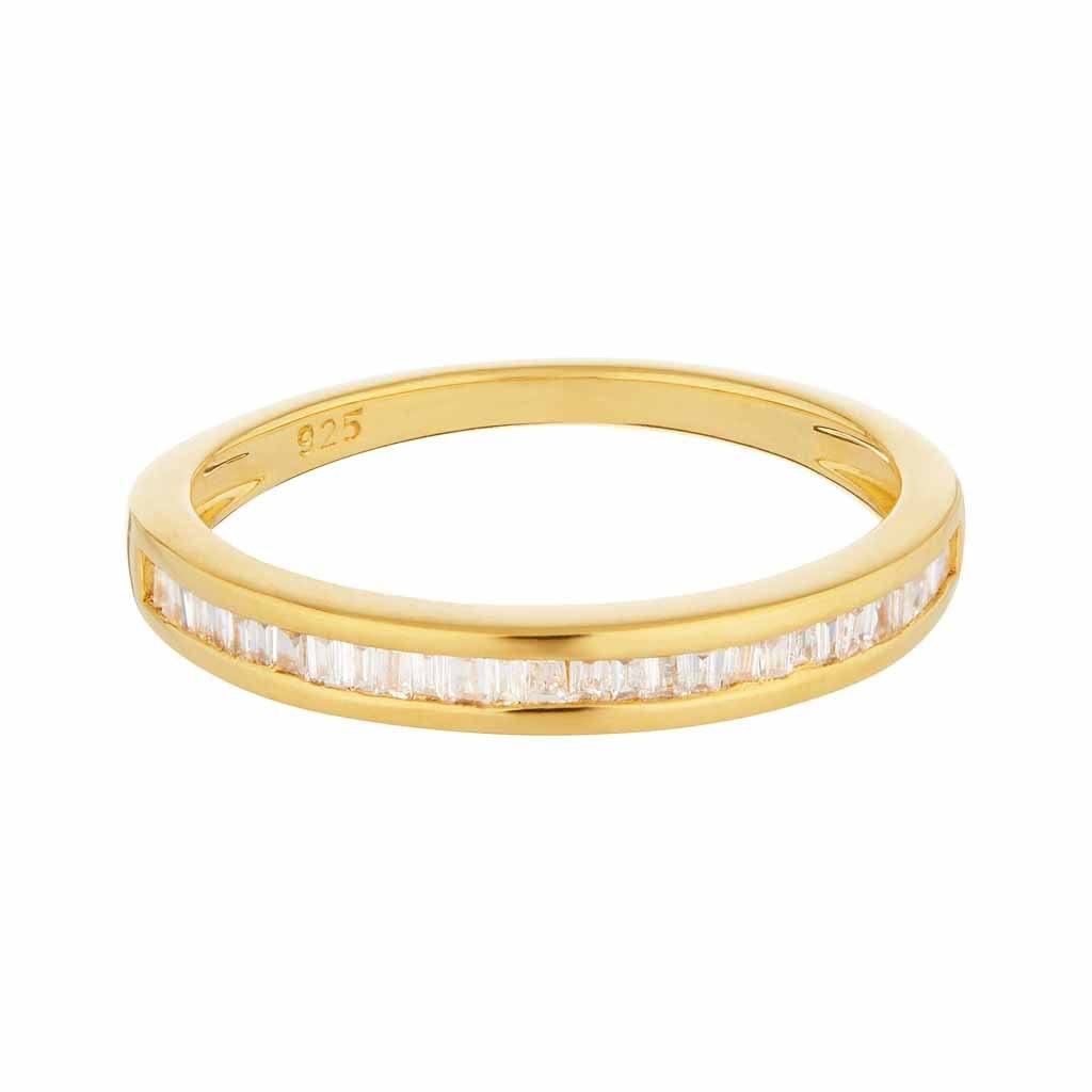 14k Gold Vermeil Baguette Cut Diamond Band 140.00 Best Seller, Diamond, Gold, New In, over-80, ring, Valentines