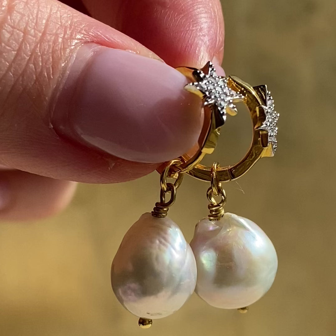 Beautiful Gold Vermeil earrings crafted by Carrie Elizabeth Jewellery 