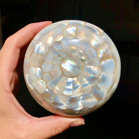 Large Mother Of Pearl Trinket Pot Gift Card Carrie Elizabeth 