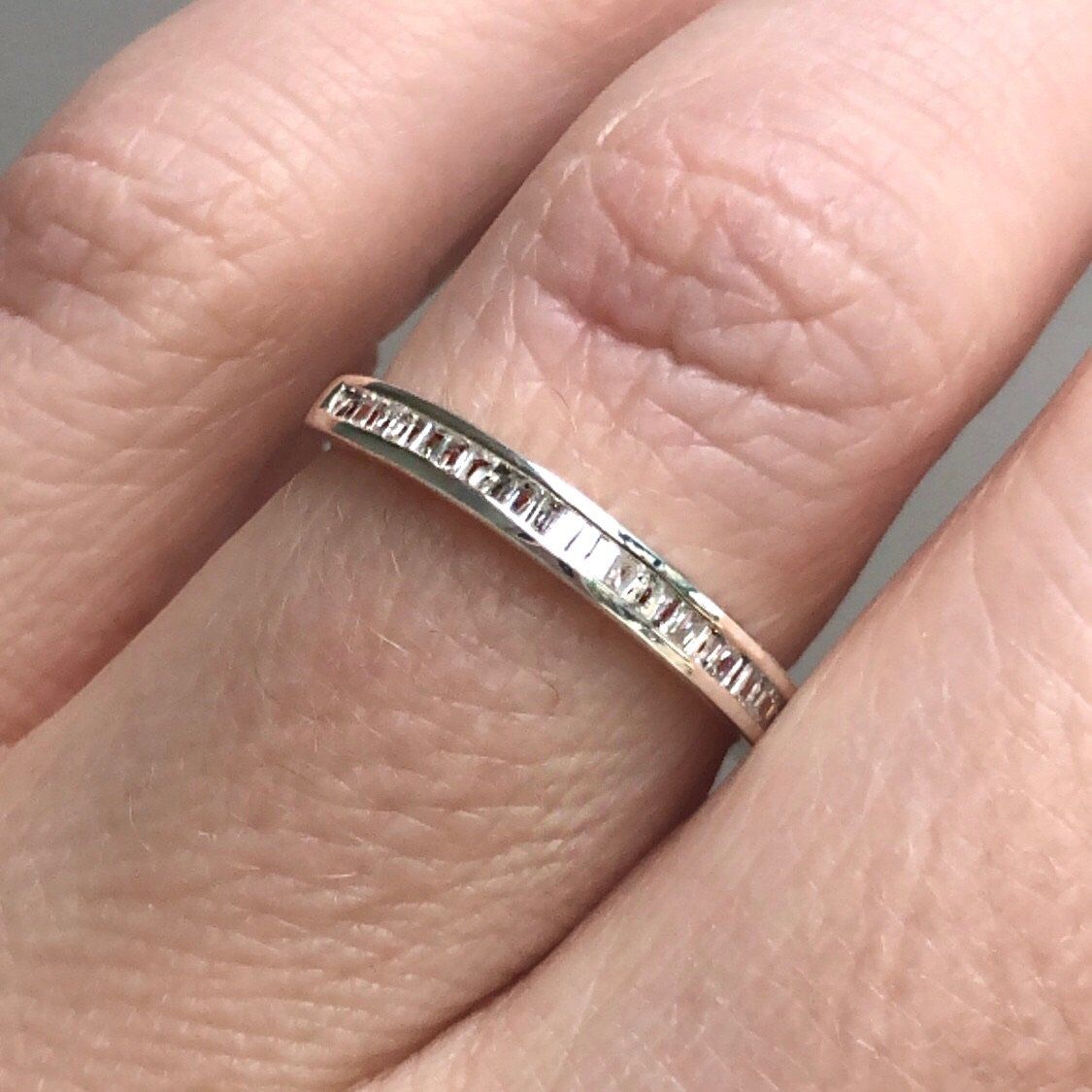 Silver sale baguette ring