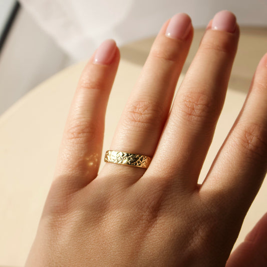 Meaningful solid gold rings crafted by Carrie Elizabeth Jewellery 